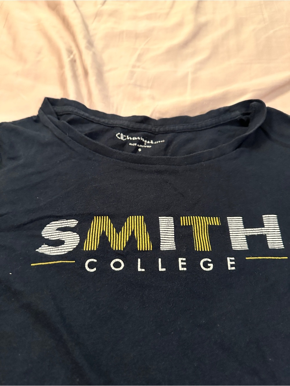 Champion Navy Smith College Logo T-Shirt